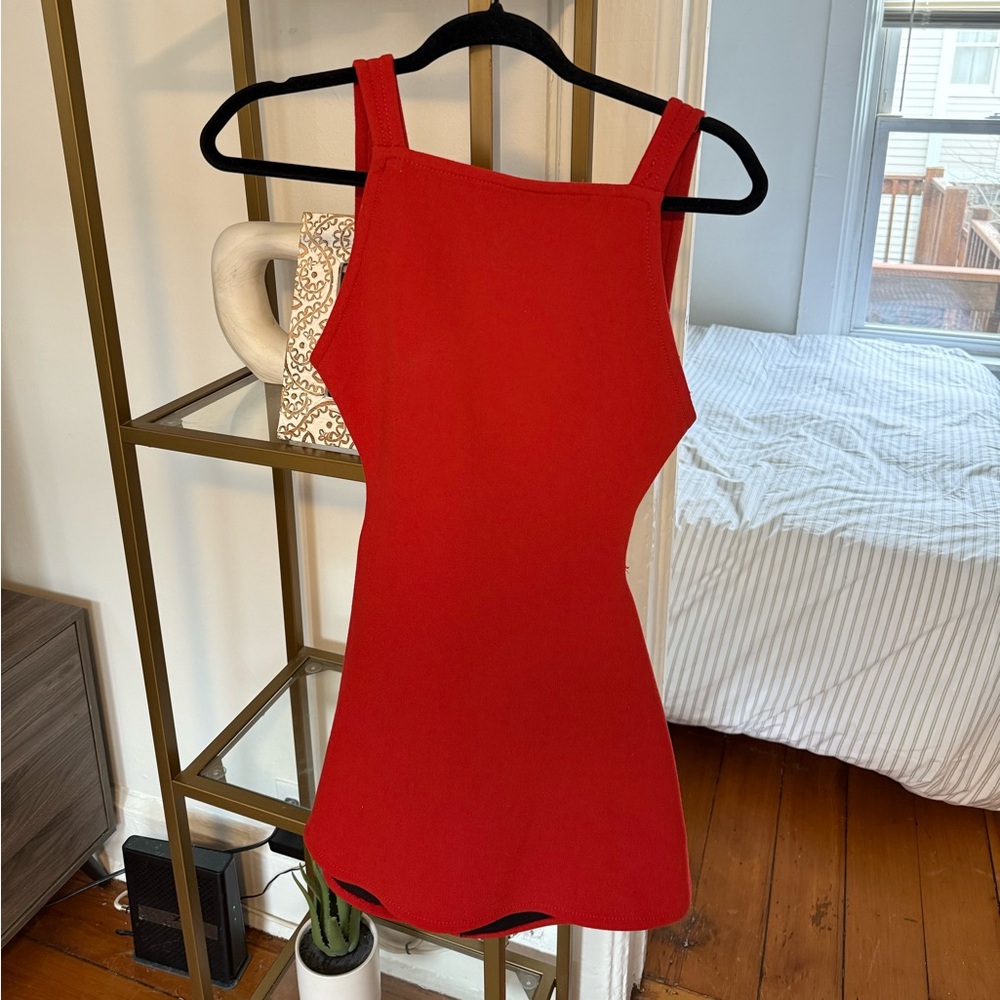 Red Cutout Mini Dress | Open Back | Statement Evening Dress
